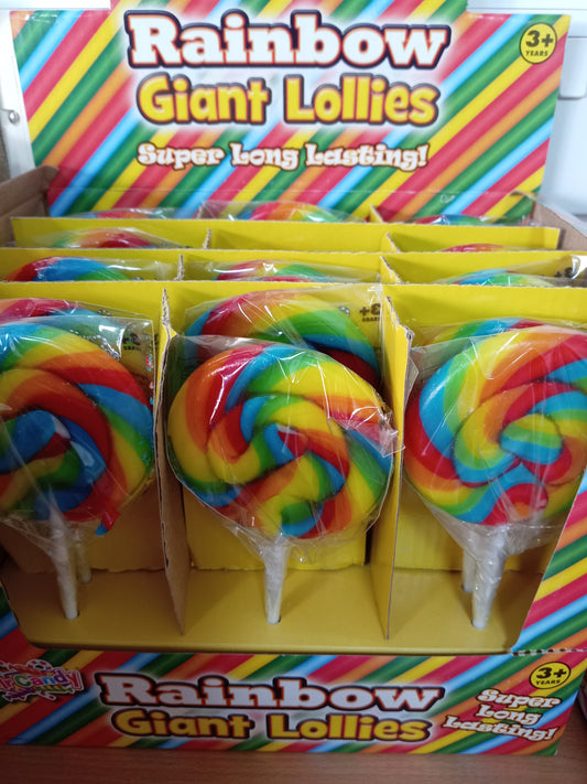 Rainbow giant lollies